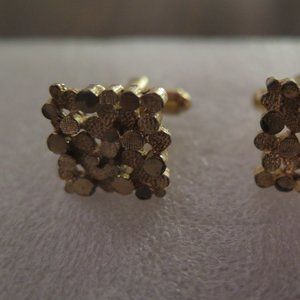 Dante Gold plated Nugget men's cuff links French cuffs